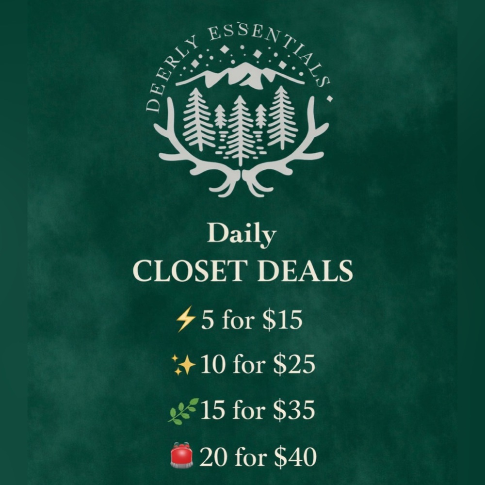Closet Clean Out Daily Closet Deals!